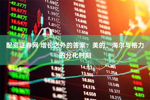 配资证券网 增长之外的答案：美的、海尔与格力的分化时刻